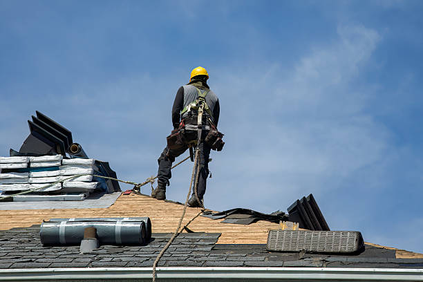Professional Gutter Installation technician working in Rapelje, MT